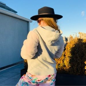 Bershka Vegan Fur Statement Sleeves Robbed Hem Cuffs Hoodie Zip up Jacket